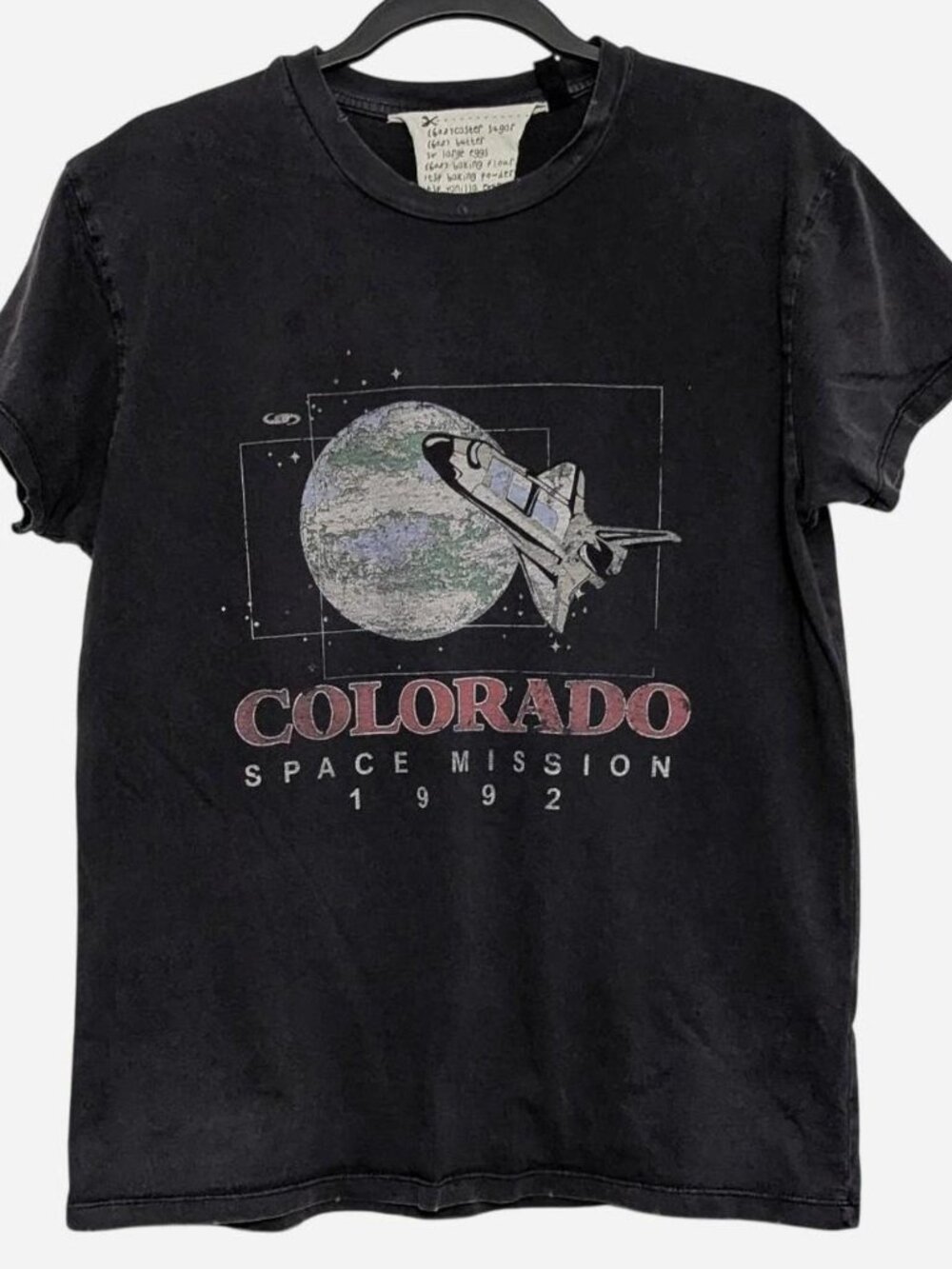 Tee and Cake Vintage Style Colorado Space Mission 1992 Graphic Tee